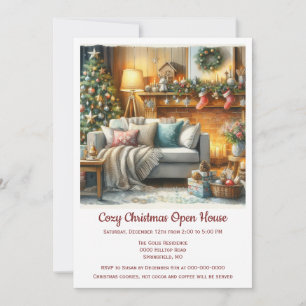 Cozy Christmas Open House  Invitation