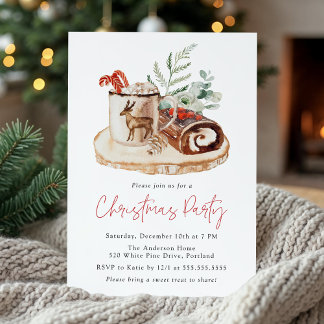 Cozy Christmas Sweet Treats Christmas Party Invitation