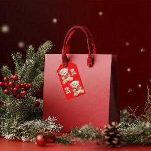Cozy Christmas Teddy Bear Gift Tags