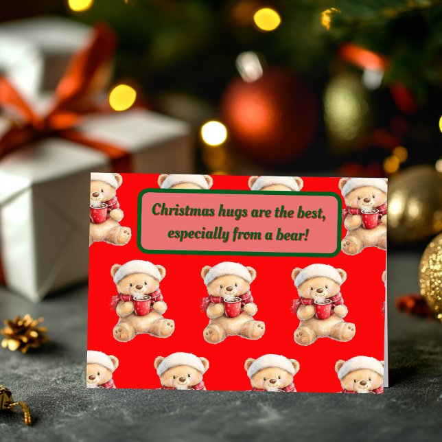 Cozy Christmas Teddy Bear Holiday Card (Creator Uploaded)