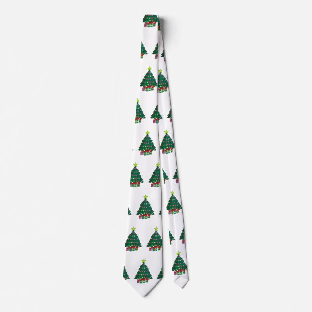 Cozy Christmas Tree Tie (Front)