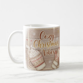 Cozy Christmas Vibes Mug | Rustic Winter Cabin Coc