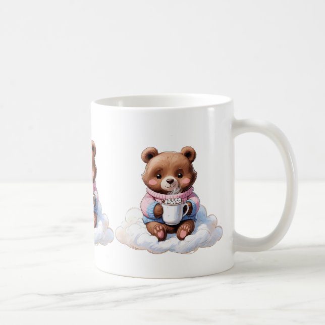 Cozy Cloud Bear Coffee Mug (Right)