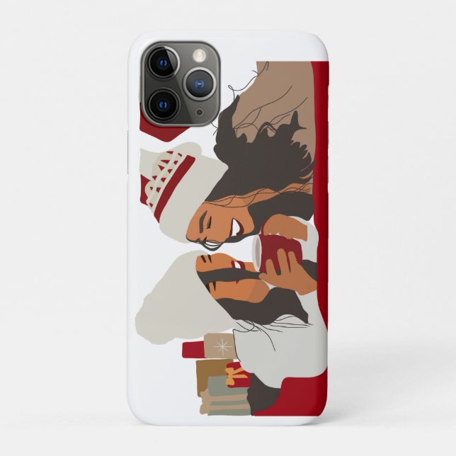 Cozy Conversations  Christmas Holiday Illustration Case-Mate iPhone Case (Back)