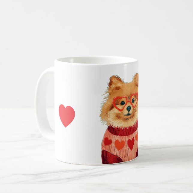 Cozy & Cool Pup Coffee Mug (Front Left)