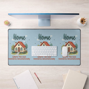 Cozy Cottagecore Home Whimsical House Art Desk Mat