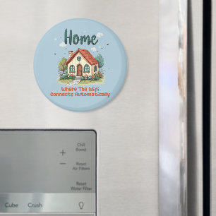 Cozy Cottagecore Home Whimsical House Art Magnet