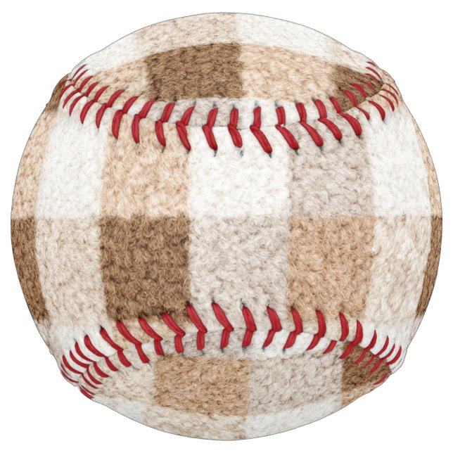 Cozy Cream Brown Stripes Softball (Front)