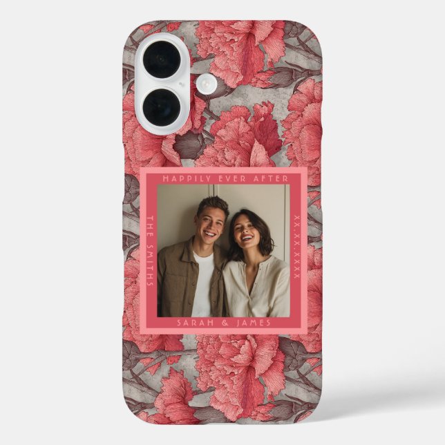 Cozy Custom Carnation Inspired Outdoor Wedding Case-Mate iPhone Case (Back)