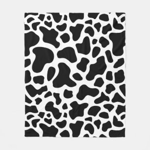 Cozy Cute Cow Animal Print Fleece Blanket