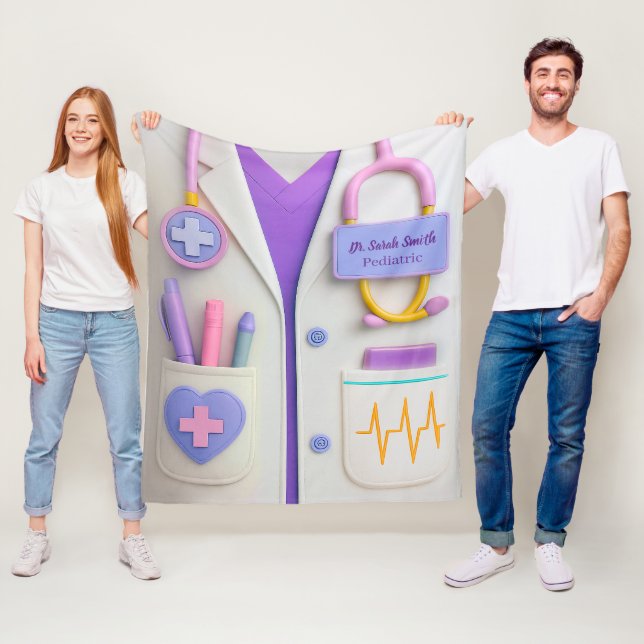 Cozy Doctor Blanket – Heart & Healing Design (In Situ)