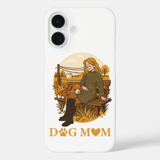 Cozy Dog Mom Bonding Moment With Her Companion iPhone 16 Case