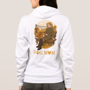 Cozy Dog Mom Bonding Moment With Her Companion Hoodie