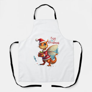 Cozy Dragonfly Christmas Apron