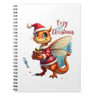Cozy Dragonfly Christmas Notebook