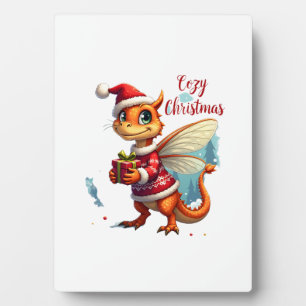 Cozy Dragonfly Christmas Plaque