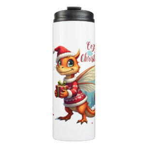 Cozy Dragonfly Christmas Thermal Tumbler