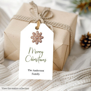 Cozy Earthy Neutral Watercolor Minimal Holiday  Gift Tags