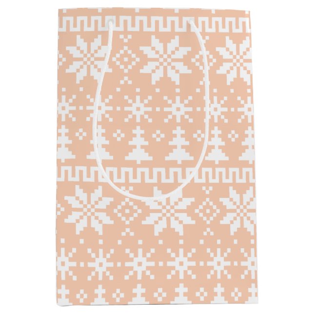 Cozy Fair Isle Medium Gift Bag (Front)
