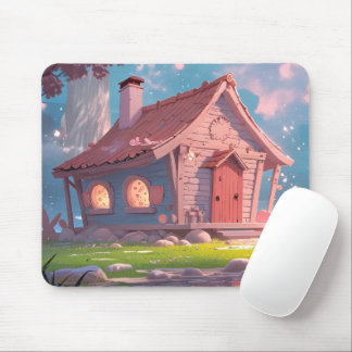 Cozy Fairytale Cottage by the Water – Dreamy Fanta Mouse Mat