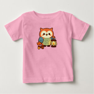 Cozy Fall Owl Baby T-Shirt