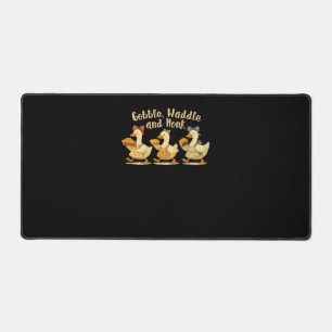 Cozy Fall Season Goose Gobble Waddle Honk Cute Cot Desk Mat