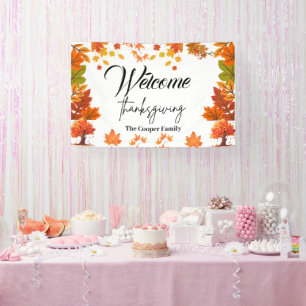 Cozy Fall Thanksgiving Dinner Party Banner