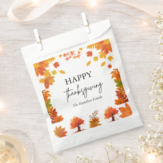 Cozy Fall Thanksgiving Dinner Party Favour Bags (Clipped)