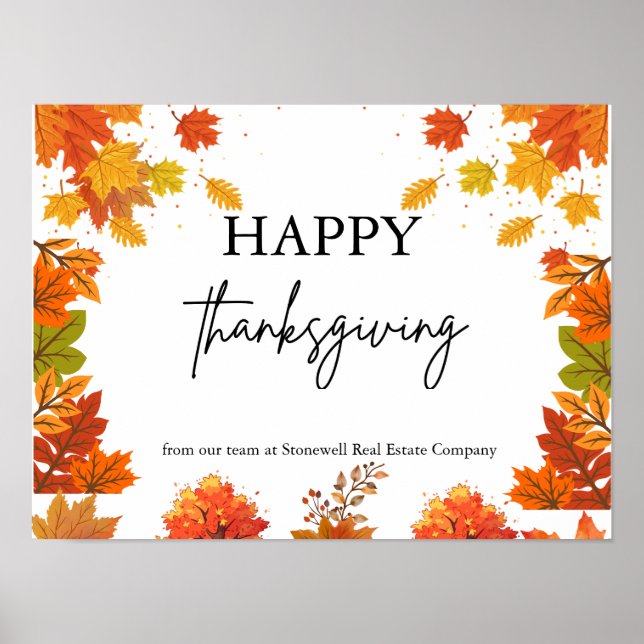 Cozy Fall Thanksgiving Dinner Party Poster (Front)