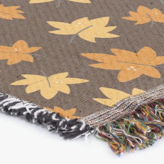Cozy Fall Vibe" Maple Leaf Throw Blanket