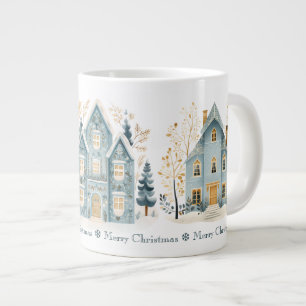 Cozy Folk Art Holiday Houses Specialty Mug
