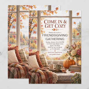 Cozy Friendsgiving Gathering Fall Party Invitation