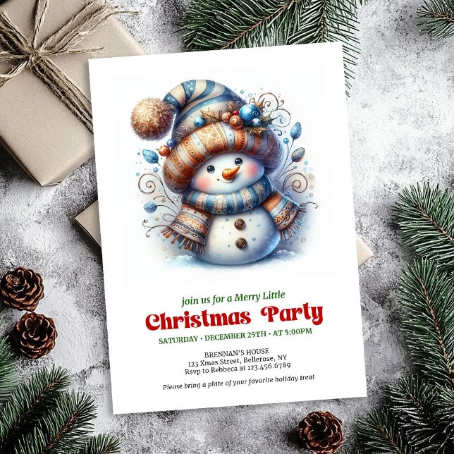 Cozy funny snowman holiday invite festive digital (Cozy funny snowman holiday invite festive digital

)