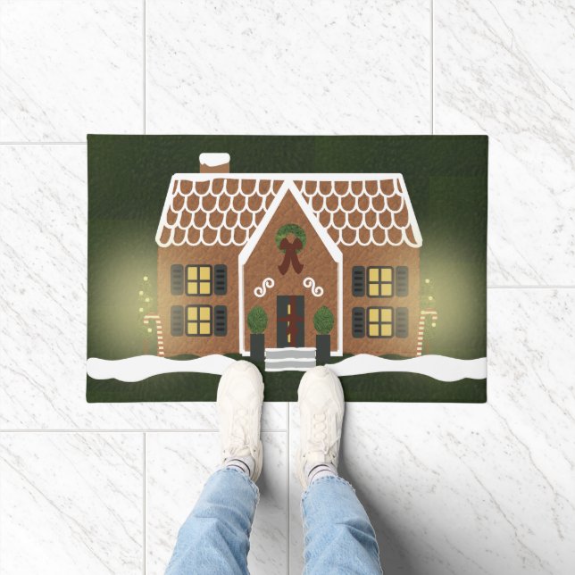 Cozy Gingerbread Christmas Door Mat (Indoor)