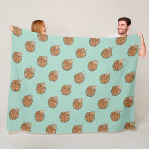 Cozy Gingy Gingerbread Christmas Fleece Blanket