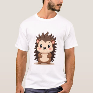 Cozy Hedgehog in Forest T-Shirt