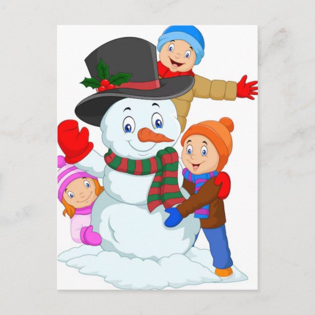 Cozy Holiday Wallpaper for Winter Magic Nights Postcard (Front)