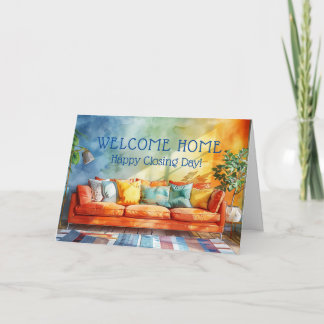 COZY HOME Happy CLOSING Day Real Estate Card