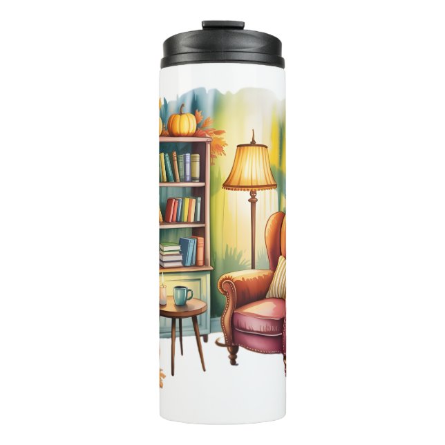 Cozy Home Reading Bouteilles — Framed Wall  Thermal Tumbler (Front)