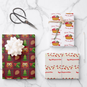 Cozy Homestyle Christmas Wrapping Paper Sheet