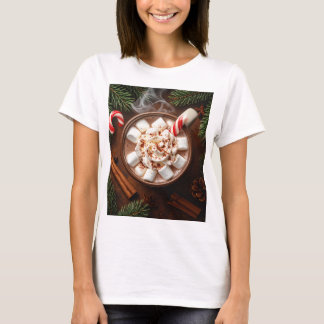 Cozy Hot Chocolate with Marshmallows - Festive T-Shirt