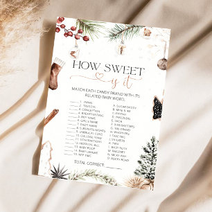 Cozy How Sweet Is It Baby Shower Game