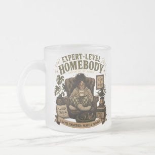 Cozy Introvert Lifestyle Frosted Glass Coffee Mug