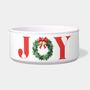Cozy Joy Wreath Christmas Pet Bowl