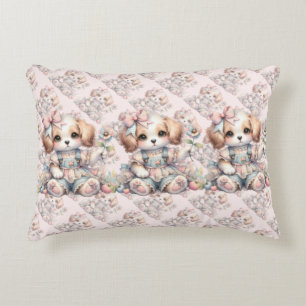 Cozy Kawaii Cottagecore Farmcore Puppy Style Decorative Cushion