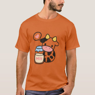 Cozy Kawaii Cow & Milk Jar Sweatshirt T-Shirt