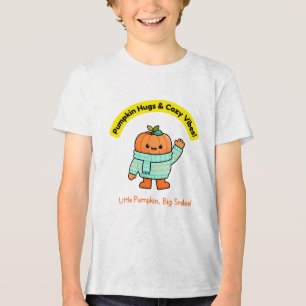 Cozy Kawaii Pumpkin Autumn Vibes Tri-Blend Shirt