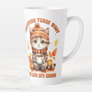 Cozy Kitten in Fall Comfort Latte Mug