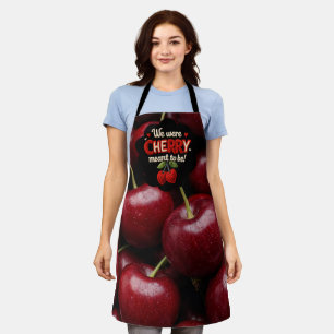 Cozy knitted-style typography and adorable cherry apron