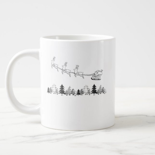 Cozy Lodge Christmas Mug – Warm Winter Cocoa Cup (Left)